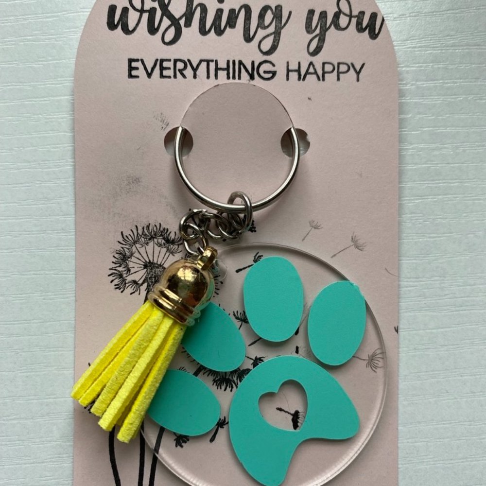Heart Paw keychain